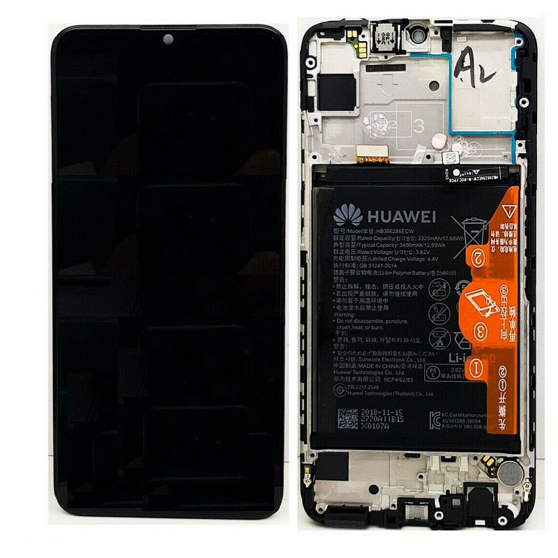 Display Originale per Huawei P Smart 2019 02352JEY Nero Lcd Touch Frame+Batteria