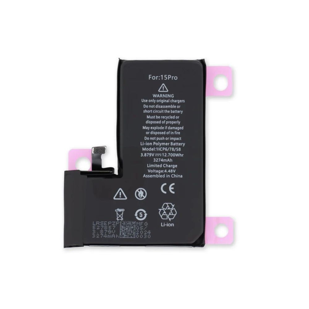 Batteria di ricambio per iPhone 15 Pro (JCID) 3274mAh AUTODIAGNOSTICABILE