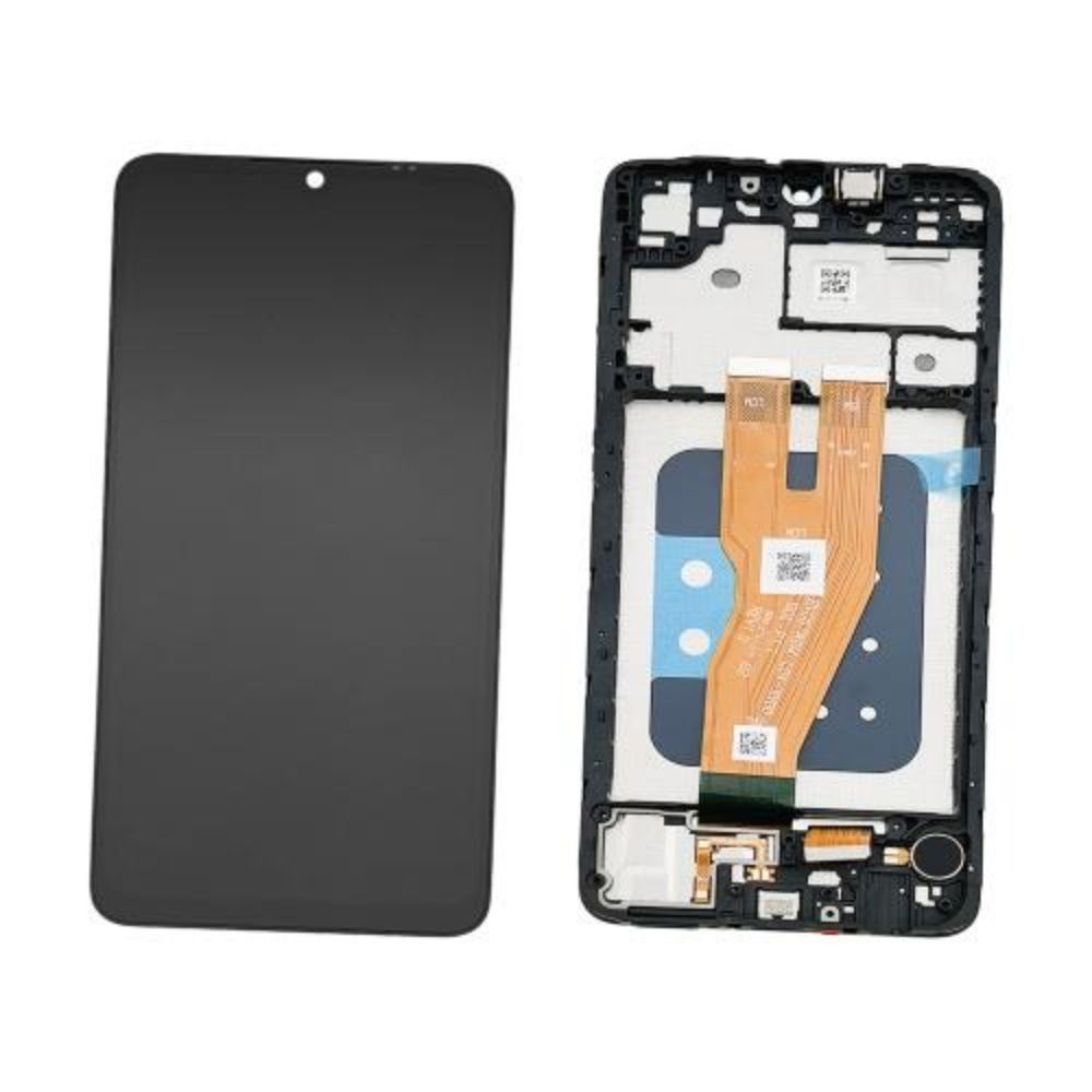 Display per Samsung A05 A055 Nero Lcd Touch + Frame OEM Service Pack