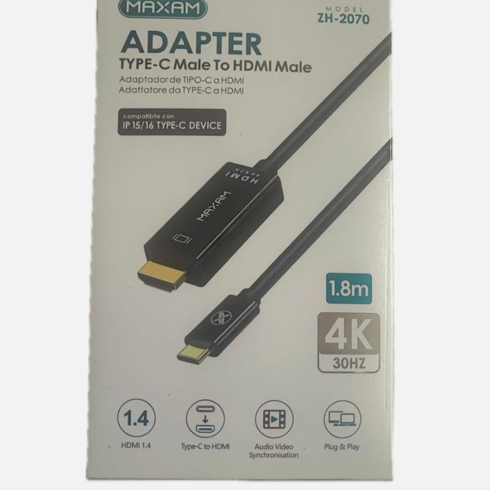 Cavo Adattatore Maxam ZH-2070 Type-C to HDMI 1.8m