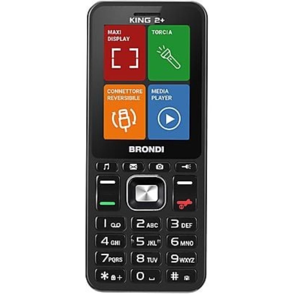 Telefono Cellulare Brondi King 2+ Colore Nero Nuovo