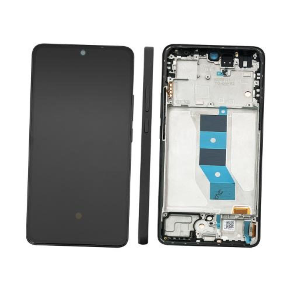 Display per Xiaomi Redmi Note 14 5G Nero Lcd Touch + Frame - OEM Service Pack